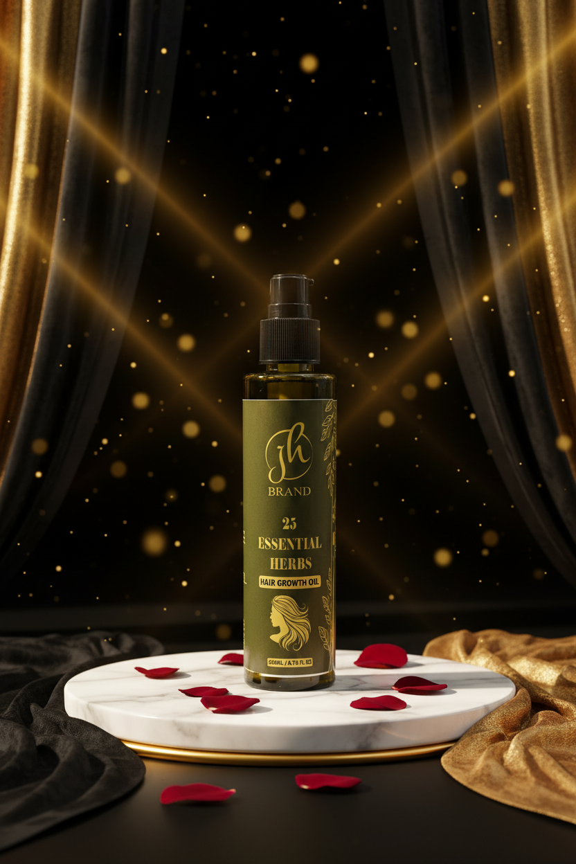 JH Brand 25 Essential Herbs Hair Growth Oil ā 200ml
