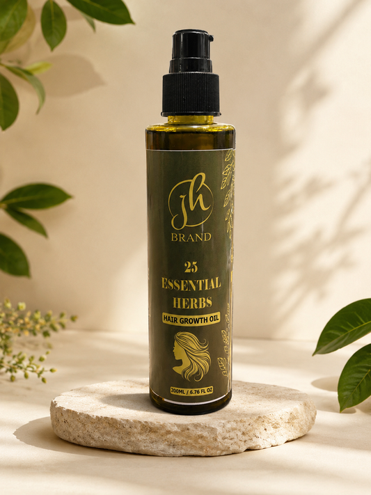 JH Brand 25 Essential Herbs Hair Growth Oil – 200ml