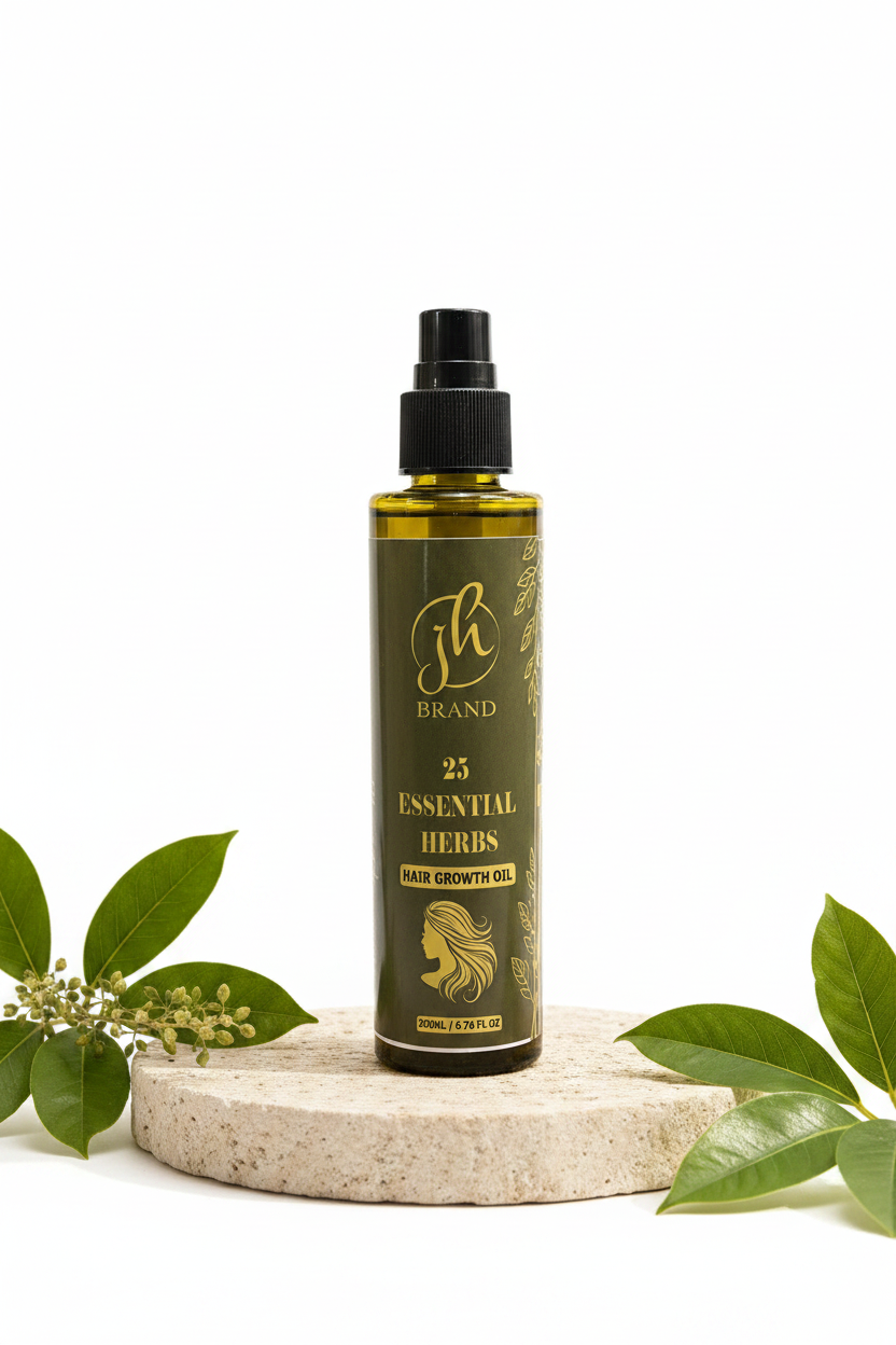 JH Brand 25 Essential Herbs Hair Growth Oil – 200ml